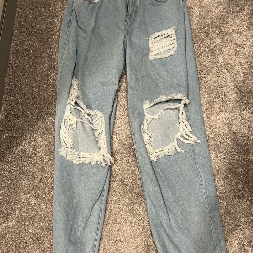 Baga Label Distressed Blue Jeans